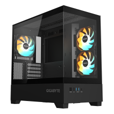 Gigabyte C201P Panoramic ICE Mid Tower ATX With ARGB Desktop Casing Black